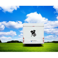 Produktbild von Amberdog Wandtattoo Foxterrier Rauhaar Weiß 50cm Auto Wohnmobil Aufkleber