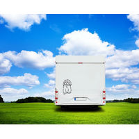 Produktbild von Amberdog Wandtattoo Havaneser Auto Wohnmobil Aufkleber Weiß 20cm