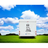 Produktbild von Amberdog Wandtattoo Hovawart Auto Wohnmobil Aufkleber Schwarz 20cm