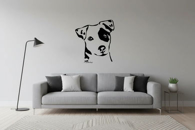 Produktbild von Amberdog Wandtattoo Jack Russel Terrier Kopf Auto Aufkleber Schwarz 50cm