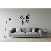 Produktbild von Amberdog Wandtattoo Jack Russel Terrier Kopf Auto Aufkleber Weiß 30cm