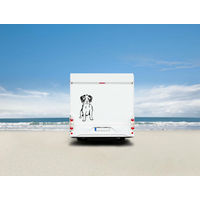 Produktbild von Amberdog Wandtattoo Kromfohrländer Auto Wohnmobil Aufkleber Schwarz 50cm