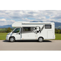 Produktbild von Amberdog Wandtattoo Langhaar Dackel Kopf Autoaufkleber Schwarz 20cm