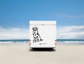 Produktbild von Amberdog Wandtattoo Leonberger Aufkleber für Auto und Wohnmobil Schwarz 20cm