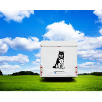Produktbild von Amberdog Wandtattoo Malamut Aufkleber für Auto und Wohnmobil Schwarz 20cm