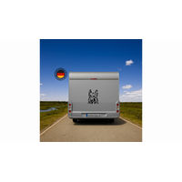 Produktbild von Amberdog Wandtattoo Malinois Kopf Silhouette Auto Aufkleber Schwarz 50cm