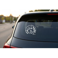 Produktbild von Amberdog Wandtattoo Malteser Kopf Aufkleber für Auto und Wohnmobil Schwarz 50cm