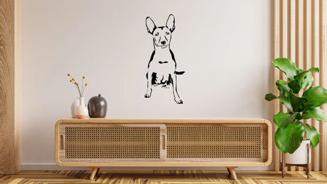 amberdog Wandtattoo Mexikanischer Nackthund Xoloitzcuintle Aufkleber für Wohnmobil Schwarz 20cm – Bild 1 von 1