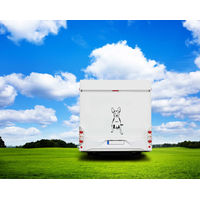 Produktbild von Amberdog Wandtattoo Mexikanischer Nackthund Xoloitzcuintle Wohnmobil Aufkleber Weiß 30cm