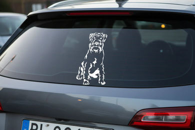 Produktbild von Amberdog Wandtattoo Mittelschnauzer Auto Wohnmobil Aufkleber Schwarz 20cm