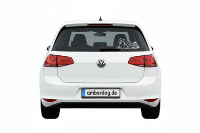 Produktbild von Amberdog Wandtattoo Mops Auto und Wohnmobil Aufkleber Schwarz 20cm