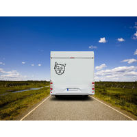 Produktbild von Amberdog Wandtattoo Norwich Terrier Kopf Aufkleber für Auto und Wohnmobil Schwarz 50cm