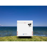 Produktbild von Amberdog Wandtattoo Parson Russell Terrier Kopf Aufkleber für Auto und Wohnmobil Weiß 50cm