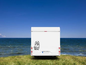 Produktbild von Amberdog Wandtattoo Pekinese Auto und Wohnmobil Aufkleber Weiß 50cm