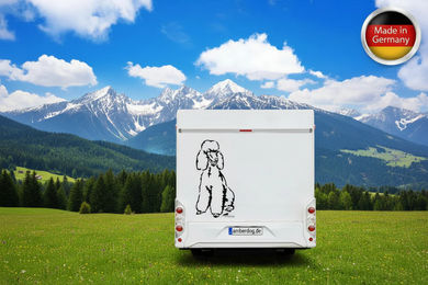 Produktbild von Amberdog Wandtattoo Pudel Großpudel Schwarz 50 cm