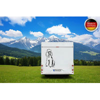 Produktbild von Amberdog Wandtattoo Pudel Großpudel Schwarz 50 cm
