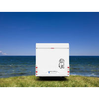 Produktbild von Amberdog Wandtattoo Rauhaardackel Dackel Aufkleber Schwarz 30cm