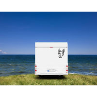 Produktbild von Amberdog Wandtattoo Rauhhaar Podenco Aufkleber für Auto und Wohnmobil Weiß 50cm