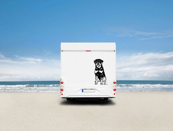 Produktbild von Amberdog Wandtattoo Rottweiler Aufkleber für Auto und Wohnmobil Schwarz 30cm