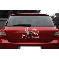 Produktbild von Amberdog Wandtattoo Set Tierarzt Aufkleber Schwarz 30cm