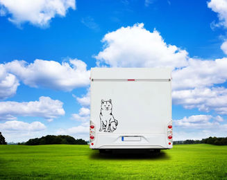 Produktbild von Amberdog Wandtattoo Shiba Inu Auto und Wohnmobil Aufkleber Schwarz 30cm