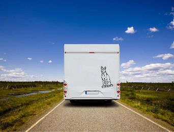 Produktbild von Amberdog Wandtattoo Thai Ridgeback Aufkleber für Auto und Wohnmobil Weiß 20cm