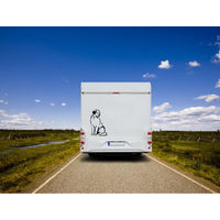 Produktbild von Amberdog Wandtattoo Tornjak Auto Wohnmobil Aufkleber Schwarz 30cm