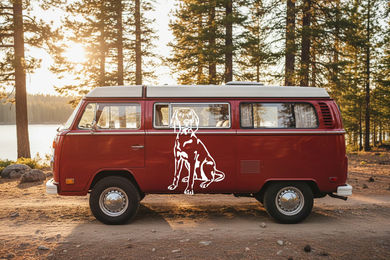 Produktbild von Amberdog Wandtattoo Weimaraner Aufkleber für Auto und Wohnmobil Schwarz 50cm