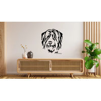 Produktbild von Amberdog Wandtattoo Welpen Kopf Aufkleber Schwarz 30cm