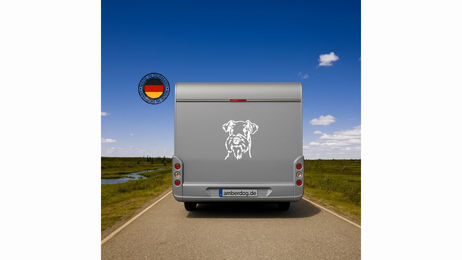 Produktbild von Amberdog Wandtattoo Welsh Terrier Kopf Silhouette Auto Aufkleber Weiß 30cm