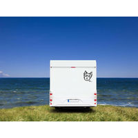 Produktbild von Amberdog Wandtattoo Yorkshire Terrier Kopf Auto Wohnmobil Aufkleber Weiß 20cm