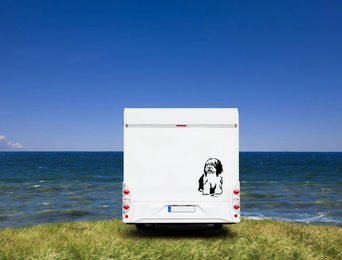 Produktbild von Amberdog Wohnmobil Aufkleber Wandtattoo Schwarz 50cm