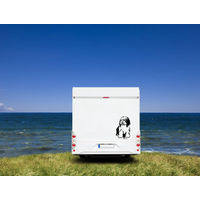 Produktbild von Amberdog Wohnmobil Aufkleber Wandtattoo Weiß 20cm