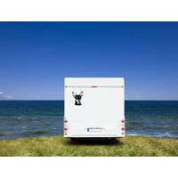Produktbild von Amberdog Zwergpinscher Kopf Aufkleber Wandtattoo für Auto und Wohnmobil Schwarz 20cm
