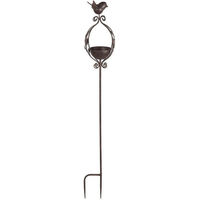 Produktbild von Ambiente Haus Vogeltränke und Vogelbad aus Metall in Braun mit 100cm Stecker und 1 l Fassungsvermögen - 1 l
