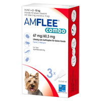 Produktbild von Amflee Combo 67mg Lösung zum Auftropfen für kleine Hunde 2-10 kg 3er Pack