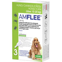 Produktbild von Amflee Combo Spot-on für Hunde gegen Flöhe Zecken und Läuse 134 mg für 10-20 kg 3 Pipetten