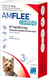 Produktbild von Amflee Combo Spot-On Pipette gegen Flöhe und Zecken für kleine Hunde 2-10kg