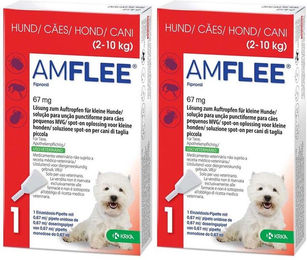 Amflee Spot-On Flüssigkeit gegen Flöhe und Zecken für kleine Hunde 67 mg – Bild 1 von 1