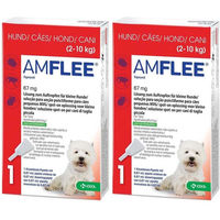Produktbild von Amflee Spot-On Flüssigkeit gegen Flöhe und Zecken für kleine Hunde 67 mg