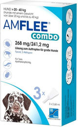 Produktbild von Amflee Spot-On Hundenschutz gegen Flöhe und Zecken für große Rassen 20-40kg