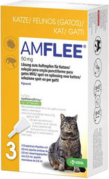 Produktbild von Amflee Spot-On Lösung zum Auftropfen gegen Flöhe und Zecken für Katzen 50 mg