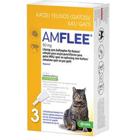 Produktbild von Amflee Spot-On Lösung zum Auftropfen gegen Flöhe und Zecken für Katzen 50 mg