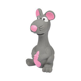 AMI CONFORT Love Story Hundespielzeug Maus aus Latex mit Quietschfunktion grau 14,5 x 8 cm - 59 g – Bild 1 von 3