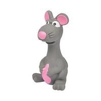 Produktbild von AMI CONFORT Love Story Hundespielzeug Maus aus Latex mit Quietschfunktion grau 14,5 x 8 cm - 59 g