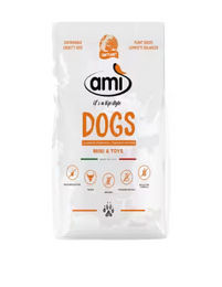 Produktbild von AMI Dogs Mini & Toys Hundefutter für erwachsene kleine und kleine Rassen Vegan Hypoallergen 3kg