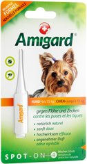 Amigard Spot-On Anti-Parasit Bio Schutz für Hunde kleiner Rassen gegen Flöhe und Zecken 1 x 2 ml - 2 ml – Bild 1 von 2