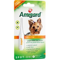 Produktbild von Amigard Spot-On Anti-Parasit Bio Schutz für Hunde kleiner Rassen gegen Flöhe und Zecken 1 x 2 ml - 2 ml