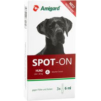 Produktbild von Amigard Spot-On Anti-Parasit für große Hunde gegen Zecken und Flöhe 3 x 6 ml - 3 x 6 ml