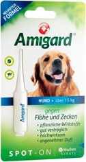 Amigard Spot-On Anti-Parasit für Hunde gegen Zecken und Flöhe mit pflanzlichen Wirkstoffen 1 x 4 ml - 4 ml – Bild 1 von 7